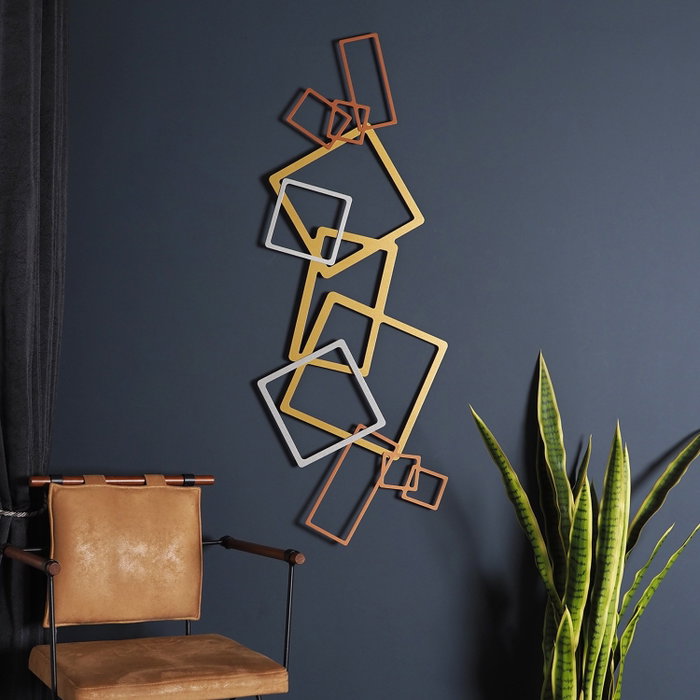 Wallity APT753LAGB Accesorio Decorativo de Pared de Metal en Oro, Plata y Cobre Wallity APT753LAGB Accesorio Decorativo de Pared de Metal en Oro, Plata y Cobre